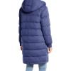imageFlygo Womens Long Hooded Puffer Jacket Sherpa Fleece Lined Winter Warm CoatBlue