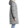 imageFlygo Womens Long Hooded Puffer Jacket Sherpa Fleece Lined Winter Warm CoatGrey