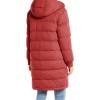 imageFlygo Womens Long Hooded Puffer Jacket Sherpa Fleece Lined Winter Warm CoatWine Red
