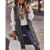 imageFlygo Womens Mid Long Hooded Down Vest Lightweight Quilted Puffer Jacket OutwearGrey