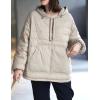 imageFlygo Womens Oversized Puffer Jacket Lightweight Warm Quilted Dolman Hoodies Puffy Pullover Tops ApricotXL