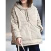 imageFlygo Womens Oversized Puffer Jacket Lightweight Warm Quilted Dolman Hoodies Puffy Pullover Tops ApricotXL