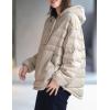 imageFlygo Womens Oversized Puffer Jacket Lightweight Warm Quilted Dolman Hoodies Puffy Pullover Tops ApricotXL
