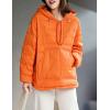 imageFlygo Womens Oversized Puffer Jacket Lightweight Warm Quilted Dolman Hoodies Puffy Pullover Tops OrangeL