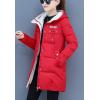 imageFlygo Womens Puffer Parka Jacket Thickened Hooded Long Quilted Insulated Warm CoatRed