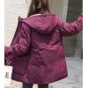 imageFlygo Womens Quilted Winter Coats Hooded Mid Length Puffer Parka JacketPurple