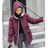 imageFlygo Womens Quilted Winter Coats Hooded Mid Length Puffer Parka JacketPurple