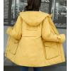 imageFlygo Womens Quilted Winter Coats Hooded Mid Length Puffer Parka JacketYellow