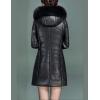 imageFlygo Womens Thicken Quilted Down Puffer Jacket with Removable Faux Fur Trim HoodBlack