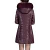 imageFlygo Womens Thicken Quilted Down Puffer Jacket with Removable Faux Fur Trim HoodPurple