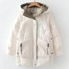 imageFlygo Womens Thickened Winter Full Zip Hooded Puffer Parka Coat Down JacketWhite