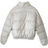 imageFlygo Womens Winter Baggy Puffer Jacket Full Zip Cropped Quilted Bubble CoatBeige