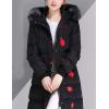 imageFlygo Womens Winter Casual Quilted Maxi Puffer Down Coats FullZip Long Jacket with HoodBlack