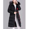 imageFlygo Womens Winter Casual Quilted Maxi Puffer Down Coats FullZip Long Jacket with HoodBlack