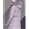 imageFlygo Womens Winter Casual Quilted Maxi Puffer Down Coats FullZip Long Jacket with HoodGrey