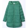imageFlygo Womens Winter Casual Thicken Warm Puffer Hooded MidLong Cotton Down Coat Full Zip Outerwear JacketsGreen