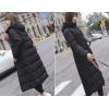 imageFlygo Womens Winter Warm Faux Fur Hooded Collar Down Coat Qulited Puffer JacketBlack2