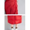 imageFlygo Womens Winter Warm Faux Fur Hooded Collar Down Coat Qulited Puffer JacketRed2