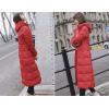 imageFlygo Womens Winter Warm Faux Fur Hooded Collar Down Coat Qulited Puffer JacketRed2