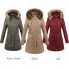 imageFlygo Womens Winter Warm Faux Fur Lined Hooded Parka Long Coat JacketArmy Green