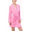 imageFlygo Womens Lightweight Knit Cotton Blend Robes Spa Hotel BathrobeFuchsia