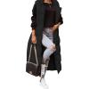 imageFlygo Womens Long Puffer Maxi Length Vest Quilted Padded Vests Sleeveless Hooded Insulated Down Jackets OuterwearBlack