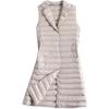 imageFlygo Womens Mid Long Down Vest Lightweight Padded Quilted Puffer Jacket OutwearBeige