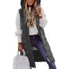 imageFlygo Womens Mid Long Hooded Down Vest Lightweight Quilted Puffer Jacket OutwearGrey