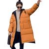 imageFlygo Womens Winter Casual MidLong Quilted Puffer Down Coats Thicken Warm Outerwear JacketsCaramel