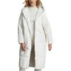 imageFlygo Womens Winter Coats Hooded Loose MidLong Quilted Puffer Down JacketWhite