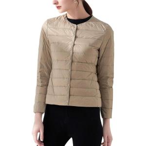 imageFlygo Womens Ultra Light Packable Down Jacket Puffer CoatKhaki