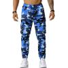 imageFlygo Mens Camo Joggers Pants Casual Cotton Workout Active Cargo Sweatpants with PocketsBlue