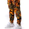 imageFlygo Mens Camo Joggers Pants Casual Cotton Workout Active Cargo Sweatpants with PocketsOrange