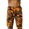 imageFlygo Mens Camo Joggers Pants Casual Cotton Workout Active Cargo Sweatpants with PocketsOrange