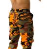 imageFlygo Mens Camo Joggers Pants Casual Cotton Workout Active Cargo Sweatpants with PocketsOrange