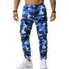 imageFlygo Mens Camo Joggers Pants Casual Cotton Workout Active Cargo Sweatpants with PocketsBlue