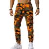 imageFlygo Mens Camo Joggers Pants Casual Cotton Workout Active Cargo Sweatpants with PocketsOrange
