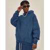 imageFlygo Mens Hoodie Oversized Fleece Pullover Fashion Hoodies Casual Active Long Sleeve Hooded SweatshirtBlue Grey