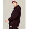 imageFlygo Mens Hoodie Oversized Fleece Pullover Fashion Hoodies Casual Active Long Sleeve Hooded SweatshirtBurgundy