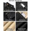 imageFlygo Mens Sherpa Fleece Lined Denim Jackets Winter Warm Snap Turn Down Collar Trucker Jacket Cowboy Thicken Heavy Duty CoatBlack