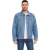 imageFlygo Mens Sherpa Fleece Lined Denim Jackets Winter Warm Snap Turn Down Collar Trucker Jacket Cowboy Thicken Heavy Duty CoatLightblue