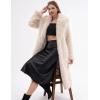 imageFlygo Womens Long Faux Fur Coats Winter Fluffy Open Front Luxury Overcoat Shaggy Lapel Long Sleeve Fuzzy Warm Cardigan JacketBeige