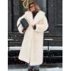 imageFlygo Womens Long Faux Fur Coats Winter Fluffy Open Front Luxury Overcoat Shaggy Lapel Long Sleeve Fuzzy Warm Cardigan JacketBeige