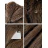 imageFlygo Womens Long Faux Fur Coats Winter Fluffy Open Front Luxury Overcoat Shaggy Lapel Long Sleeve Fuzzy Warm Cardigan JacketBrown