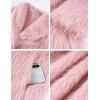 imageFlygo Womens Long Faux Fur Coats Winter Fluffy Open Front Luxury Overcoat Shaggy Lapel Long Sleeve Fuzzy Warm Cardigan JacketPink
