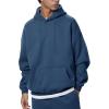 imageFlygo Mens Hoodie Oversized Fleece Pullover Fashion Hoodies Casual Active Long Sleeve Hooded SweatshirtBlue Grey