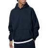 imageFlygo Mens Hoodie Oversized Fleece Pullover Fashion Hoodies Casual Active Long Sleeve Hooded SweatshirtNavy