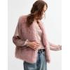 imageFlygo Faux Fur Vest Women Sleeveless Faux Fur Jacket Furry Open Front Cardigan Top Fluffy Winter Vest OuterwearPink