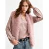 imageFlygo Faux Fur Vest Women Sleeveless Faux Fur Jacket Furry Open Front Cardigan Top Fluffy Winter Vest OuterwearPink