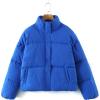 imageFlygo Womens Cropped Puffer Jacket Stand Collar Zip up Quilted Winter Down Jacket CoatBlue